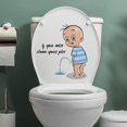thumbnail image 1 of Funny Toilet Stickers Toilet Lid Stickers for Bathroom Fun Cartoon Sticker Decal, 1 of 9
