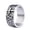 Silver, variant on Men's Vintage Stainless Steel Ring Faith Hope Cross Ring High Polished Thumb Ring Band Punk Biker Silver Size 15