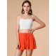 thumbnail image 3 of Pantalones Cortos Mini Allegra K de Playa Cintura Elástica Casual Ribete De Volantes Para Mujer Naranja S, 3 of 6