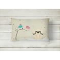 thumbnail image 2 of Carolines Treasures BB2578PW1216 Christmas Presents between Friends Pekingese - Cream Canvas Fabric Decorative Pillow,, 2 of 3