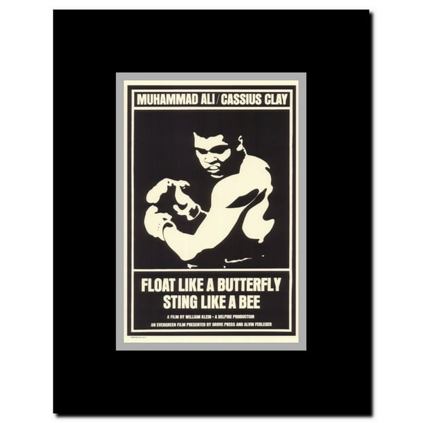 Float Like A Butterfly Sting Like A Bee Framed Movie Poster Walmart Com Walmart Com