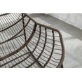 thumbnail image 6 of Ergonomic Papasan Chair, Outdoor Rattan Rocking Chair with Thick Round Cushion and Steel Frame, Egg Recliner Chairs for Front Porch, Living Room, Patio, Garden,  Grey, 6 of 7