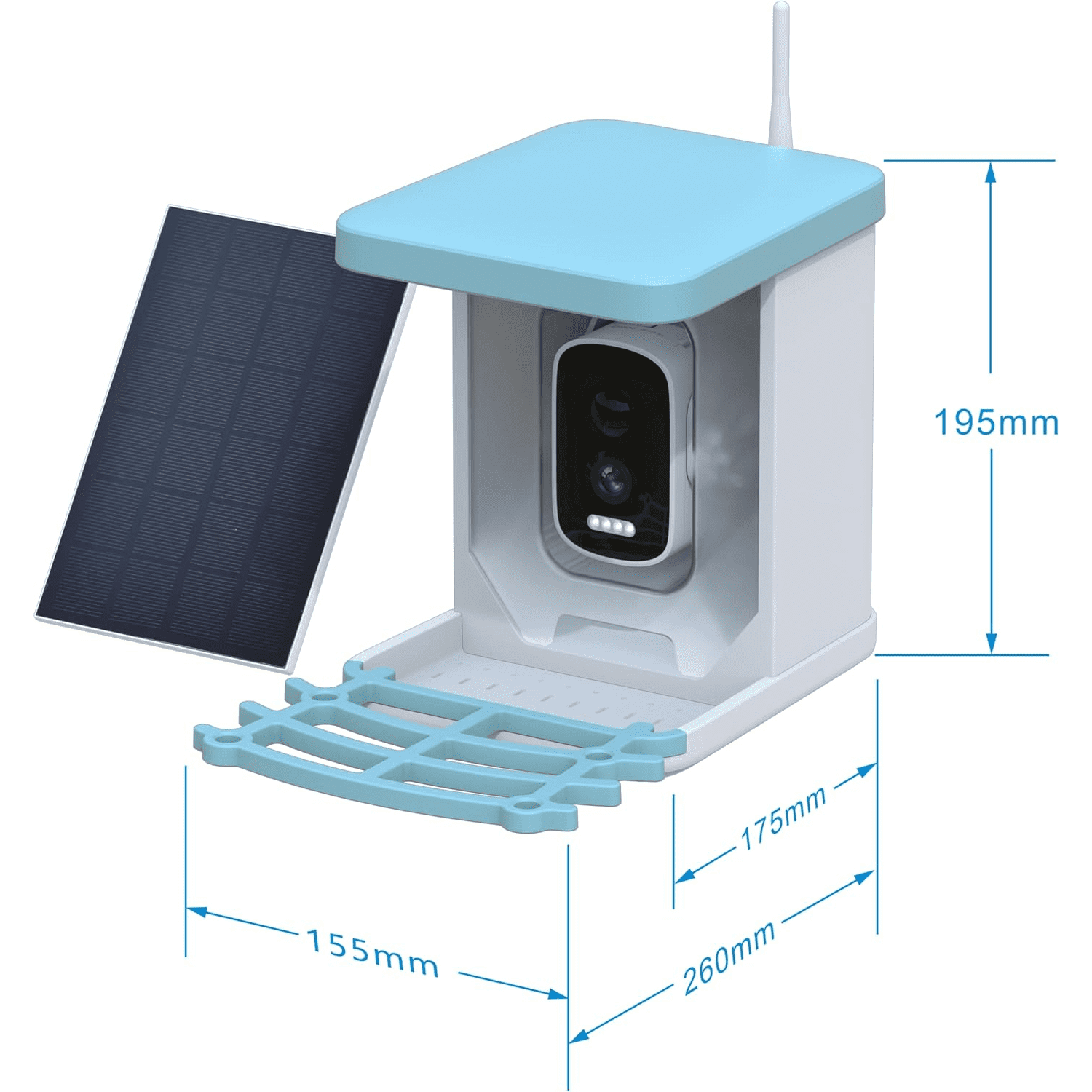 Bird Feeder with 5MP HD Camera & Solar Panel AI Bird Species Identification Smart Bird House - Live View Auto Capture Video for Backyard - Gifts for Bird Lovers