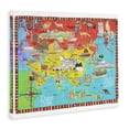 thumbnail image 4 of Stupell Industries Asian Animal Map Town & City Painting Gallery Wrapped Canvas Art Print Wall Art, 20 x 16, 4 of 8