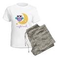 thumbnail image 5 of CafePress - Night Owl With Moon And Star Women's Light Paj - Women's Short Sleeve Print T-Shirt and Pants Light Cotton Pajama Set, 5 of 7