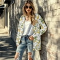 thumbnail image 5 of SCRAWLGOD Lemon Cardigan Jacket for Women Lightweight Graphic Sweatshirts for Women Fall Long Sleeve Ladies Cardigan with Pockets Elastic Sweater Coat Long Size 2XL, 5 of 7