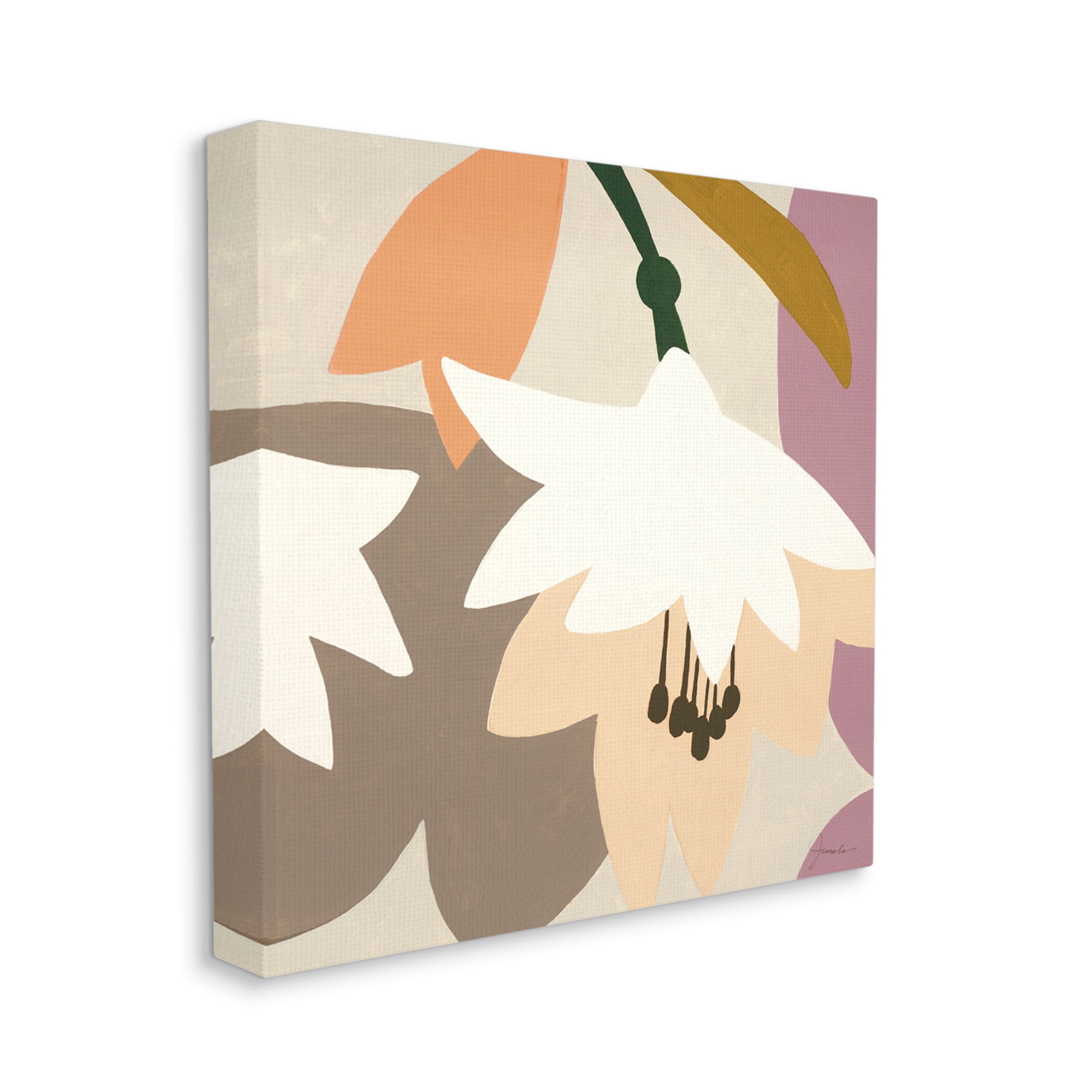 Stupell Industries Modern Pastel Tulips Abstract Painting Gallery Wrapped Canvas Print Wall Art, 30 x 30