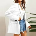 thumbnail image 3 of Fashion Womens Long Sleeve Open Front Loose Outerwear Solid Blouse Coat Tops Button Pockets Blouse, 3 of 8