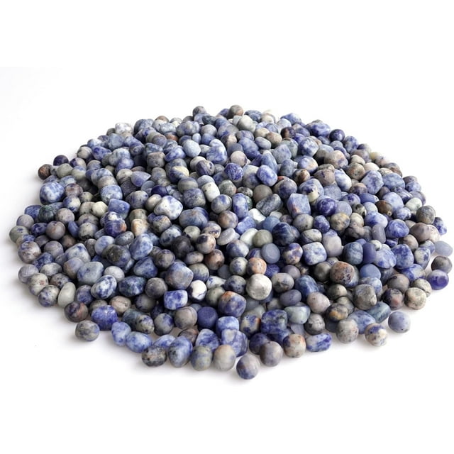 Sisamn Pierre de Cristal Polie Roulée Sodalite Bleue