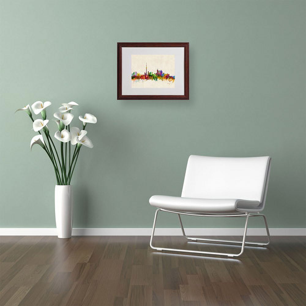 Trademark Fine Art "Toronto, Canada" Canvas Art by Michael Tompsett, Wood Frame