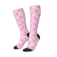 thumbnail image 2 of Bingfone Compression Socks for Women and Men Long Socks for Running Athletic Cycling Nurse-Breast Cancer Awareness5, 2 of 8