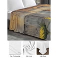 thumbnail image 6 of Sunflower Full Size Flat Sheet, Wrinkleproof & Fadeproof Cooling Flat Bed Sheet Only, Spring Yellow Floral Rustic Butterfly Wood Grain Breathable Soft Bedding Top Sheets 81 x 96 Inches, 6 of 8