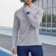 thumbnail image 4 of Blusa y camisa de manga larga con cuello alto para hombre, color liso, informal, deportiva, con cremallera, de poliéster., 4 of 6