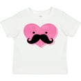 thumbnail image 3 of Inktastic Kawaii Mustache Heart Girls Toddler T-Shirt, 3 of 5