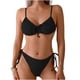 thumbnail image 2 of Traje de baño tankini para mujer, de color liso, con cordones, dividido, para playa, aguas termales, de dos piezas, para mujer, tankini, de 2 piezas, para mujer, trajes de baño para mujer, tankini par, 2 of 3