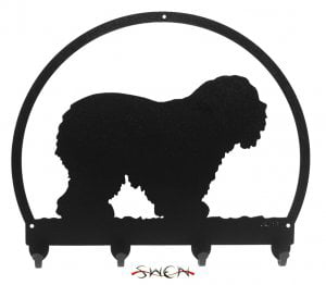 SWEN Products LONG HAIR CHIHUAHUA Metal 2 Hook Key Chain Holder Hanger 