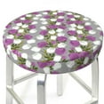 thumbnail image 3 of Fotbe Rose Flowers Stool Covers Round,Waterproof Round Bar Stool Covers Bar Chair Covers Washable Stool Cushion Slipcover for 12-14 Inch Chair-12 inch, 3 of 7
