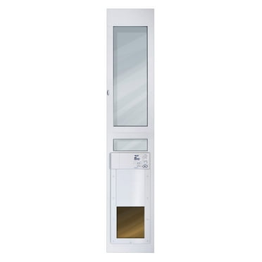 High Tech Pet Power Pet Patio Panel for Sliding Glass Door Installations, Double Pane, Low E, Med Reg Height (81.25" x 14") - Wi-Fi Smartphone Controlled
