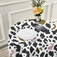 thumbnail image 6 of SKYSONIC 60" Leopard Glitter Round Table Cloth Animal Skin Polyester Tablecloth Washable Tablecover for Party Dinner Home Decor, 6 of 7