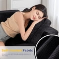 thumbnail image 7 of Black 2-Seat Bean Bag Loveseat Sofa Couch with Tufted Cushion and Pillows, Boneless Cloud Sofa, No Assembly Required, 7 of 7