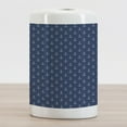 thumbnail image 2 of Anchor Ceramic Toothbrush Holder, Nordic Knitwear Theme Retro Scandinavian Winter Fashion Pattern Hipster Oceanic, Decorative Versatile Countertop for Bathroom, 4.5" X 2.7", Blue White, 2 of 4