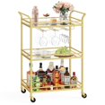 thumbnail image 1 of Carrito de Bar VASAGLE ULRC100A01 Dorado 38x60x92 cm, 3 Niveles, 1 of 6