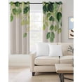 thumbnail image 2 of Summer Eucalyptus Leaf Kitchen Curtains Vintage Spring Nature Vines Cafe Short Curtains for Bathroom Blackout Window Curtain Grommet Small Window Treatment Drapes for Bedroom Living Room 52"x45"x2, 2 of 9