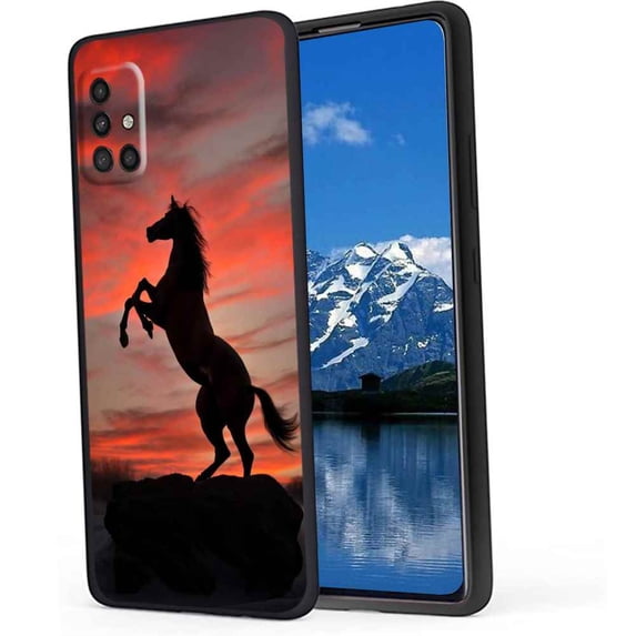 Compatible with Samsung Galaxy A51 4G Phone Case, Horse-9 Case Silicone Protective for Teen Girl Boy Case for Samsung Galaxy A51 4G