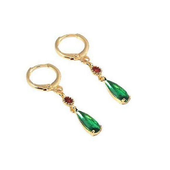 Anime Howl's Moving Castle Howl Green Earrings Inlaid Artificial Gem Earring For Girl Women Ladies Gift