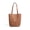 brown, variant on Genuine Cowhide Women Tote Bag, Woven Bucket Shoulder Bag, Removable Inner Pouch