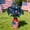Blue, variant on Patriotic 7-Head Artificial Flowers, 11.8" Red White Blue Arrangement for 4th of July, Outdoor Indoor Decor for Window Terrace, Ideal for Independence Day Celebration and Veterans Tribute