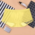 thumbnail image 2 of Mens Underwear,Men's Low Rise Ice Silk Briefs Comfortable Fashion Underwear for Everyday Wear,Men's Underwear,Yellow,S, 2 of 4