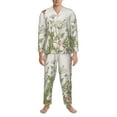 thumbnail image 3 of Fotbe Herbs and Wildflowers Pijama de Hombre con Estampado de Manga Larga, Conjunto de 2 Piezas, Ropa de Dormir Suave y Cómoda con Bolsillos-X-Large, 3 of 7