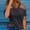 Dark Gray, variant on Ayolanni Dressy Summer Blouses for Women V-Neck Short Sleeve Solid Off Shoulder T-Shirts Vacation Loose Tees Basic Tops for Women