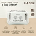 thumbnail image 2 of HADEN Dorset 4-Slice Wide Slot, Toaster with Removable Crumb Tray, Browning Control and Cancel, Defrost and Bagel Settings, 2 of 9
