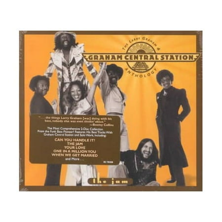 Full title: The Jam: The Larry Graham & Graham Central Station Anthology. Personnel includes: Larry Graham (vocals, guitar, harmonica, Clavinet, keyboards, synthesizer, bass, drums, tambourine, percussion); Gail "Baby Face" Muldrow (vocals, guitar); David "Dynamite" Vega (vocals, guitar); Hershall "Happiness" Kennedy (vocals, trumpet, Clavinet, synthesizer, tambourine); Robert "Butch" Sam (vocals, piano, organ, tambourine); Willie "Wild" Sparks (vocals, drums); Gaylord "Flash" Birch (vocals, drums, percussion); Patryce "Chocolate" Banks (vocals, tambourine); Noriko "Mimi" Miyamoto (vocals); Tina Graham (vocals, cowbell); Gemi "Chank" Taylor (guitar); Tower Of Power Horn Section (horns); Nate Ginsberg (piano, Clavinet, synthesizer); Manuel "The Deacon" Kellough (drums). Producers include: Larry Graham, Russ Titelman, Larry Graham, Jr., Benny Golson. Compilation producers: Rickey Vincent, Barry "Rockbarry" Benson. Recorded between 1974 & 1992. Includes liner notes by Rickey Vincent. Digitally remasterd by Pat Krauss.