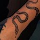 thumbnail image 2 of Pegatinas de tatuaje temporal para brazo negro, serpiente negra para mujer y hombre, cuerpo, cintura, larga duración, impermeable, serpiente oscura, tatuajes de gran tamaño Gao Jinjia LED, 2 of 2