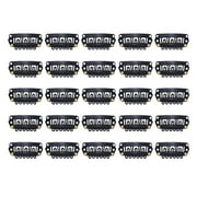 Haobase 25pcs Black Weft Clips 32mm for Hair Extensions and Wefts