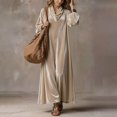 thumbnail image 5 of Jowdiw Velvet Dress for Women Plus Size Long Sleeve Cowl Neck Loose A Line Maxi, 5 of 6