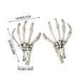 thumbnail image 2 of Halloween Skeleton Hand Props, 1 Pair Life Size Undead Bone Hands, Realistic Textured Plastic Spooky Decorations for Party Wreath Making, Front Porch Tabletop Display, 2 of 8