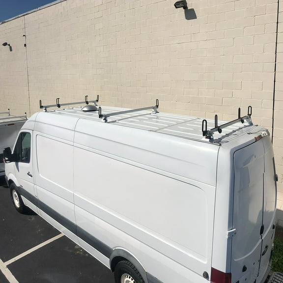 Vantech Heavy Duty 3 Bar Ladder Roof Rack, Fits Mercedes/Dodge Sprinter 2007 On High Roof