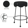 thumbnail image 2 of Meridian Furniture Fleur Black Boucle Fabric Counter Stool, 2 of 5