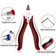 thumbnail image 2 of SPEEDWOX Diagonal Cutting Pliers Side Nippers 4 Inches Micro Wire Cutters Precision Plastic Nippers with Spring Mini Side Cutting Angled Head Fine Plier Professional Jewelry Making Tool, 2 of 8