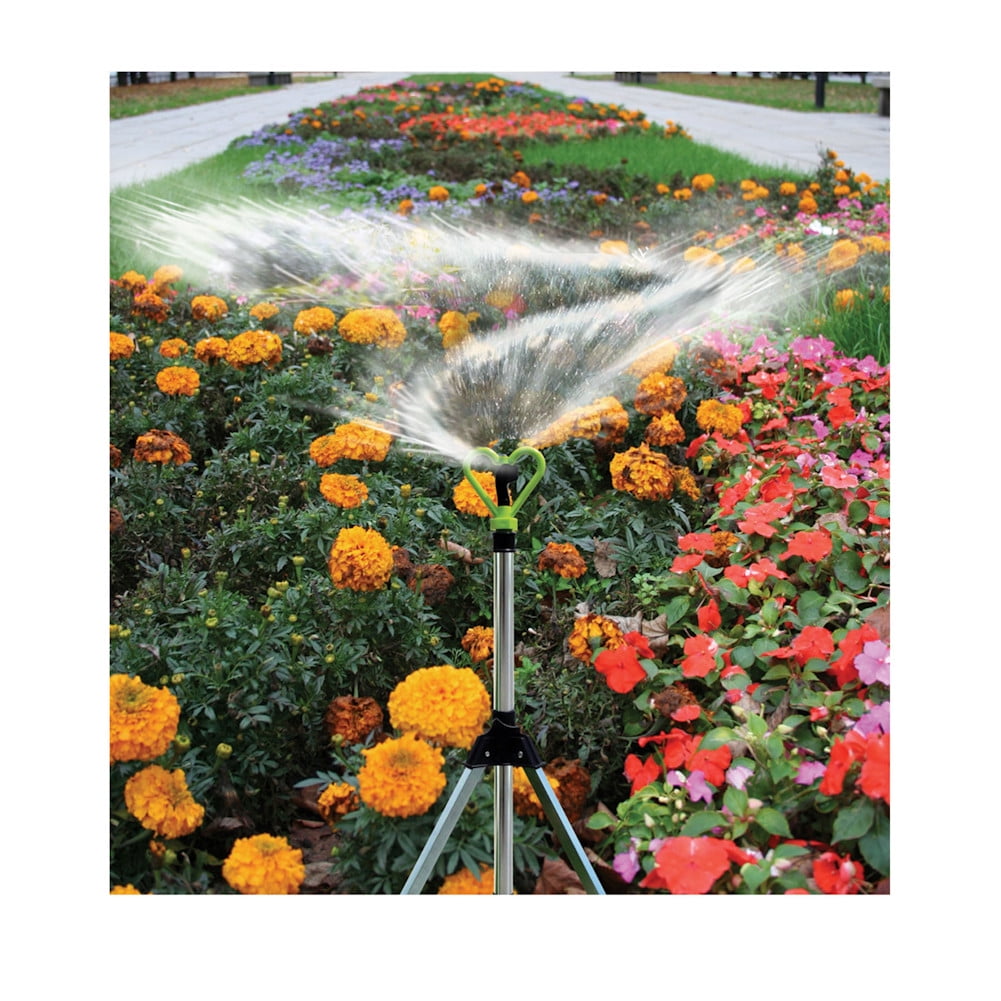 Revolving Tripod Sprinkler for Lawn Garden Adjustable 20 to 1900 Square Feet 