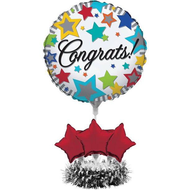 Congrats Balloon Centerpiece Kit, 1pk