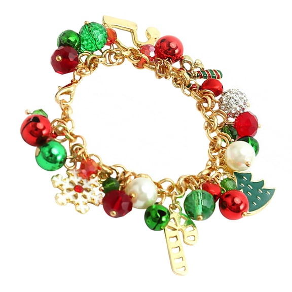 Pretyzoom 1Pcs Women's Bracelets for Children Multi Colored Iron Jewelry for Women 7.5x7.5cm Christmas