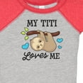 thumbnail image 4 of Inktastic My Titi Loves Me with Sloth and Hearts Boys or Girls Baby Bodysuit, 4 of 5