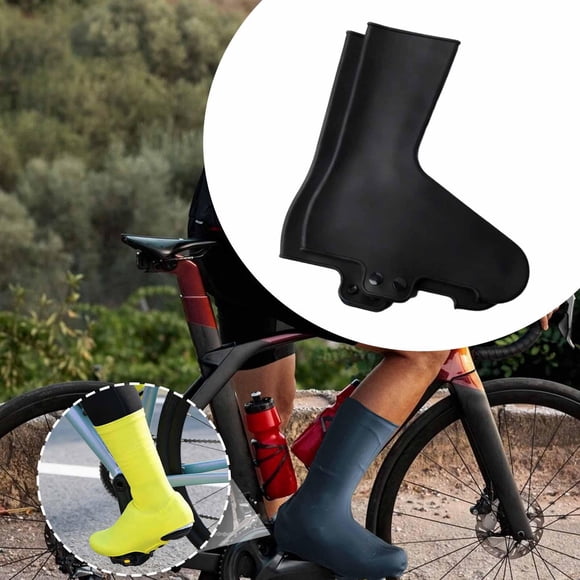 Cubrezapatillas de ciclismo, cubrezapatillas, botines, candado para bicicleta, cubrezapatillas para exteriores, accesorios para adultos, bicicleta de Negro L