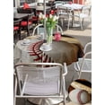 thumbnail image 5 of Outdoor Tablecloths with Umbrella Hole & Zipper, Vintage Baseball Round Tablecloth 54 Inch, Classic Sport Retro Art Wooden Waterproof Table Cloth, Patio/Pool/Picnic Table Covers, 5 of 8