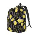 thumbnail image 2 of Balery Lavender Flowers Vintage Canvas Backpack for Men and Women - Large Capacity, Durable Travel Laptop Bag for School, Work, Hiking, and Outdoor Activities, 2 of 7